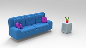 Sofa and Stand Illustration