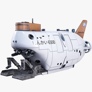 Submarine Shinkai 6500 Underwater Research Lab Animated