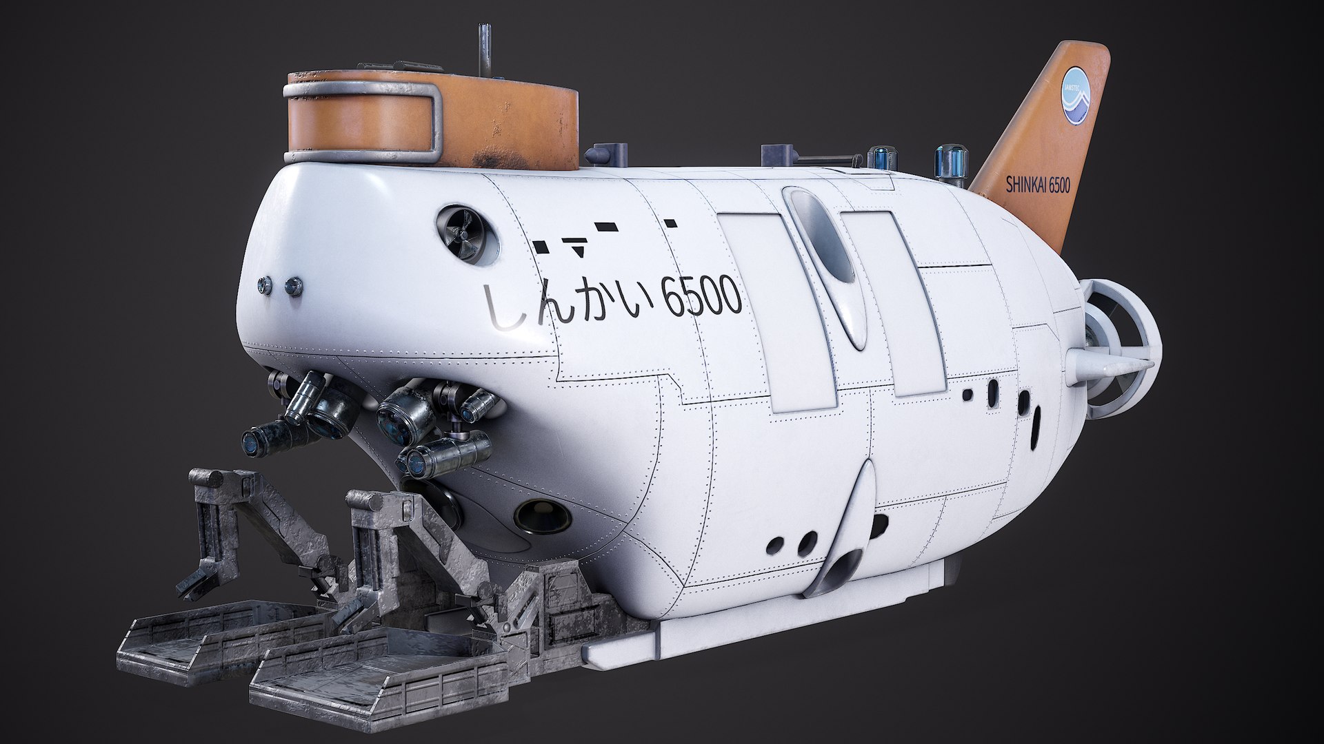 潜水艦しんかい6500水中研究所アニメーション3Dモデル - TurboSquid