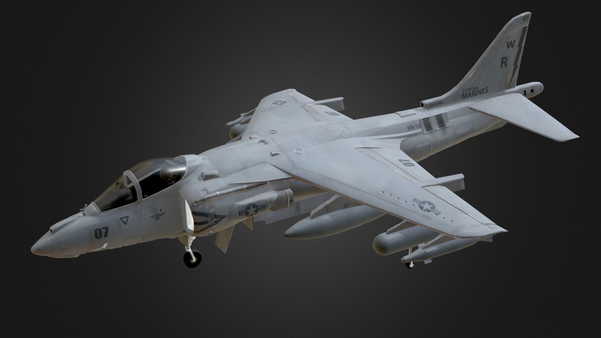 Harrier Av8 3d Model