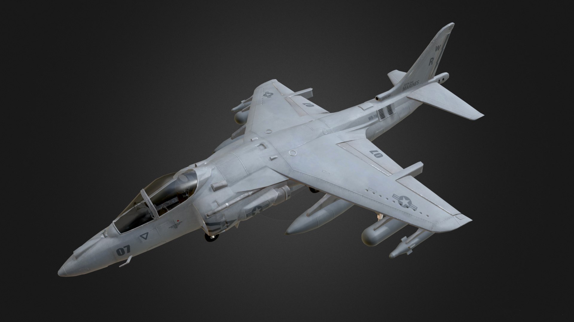 Harrier Av8 3d Model