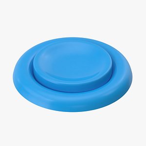 3D model button 04 blue