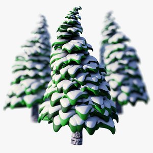 Stylized Trees With Snow - Geometry Nodes