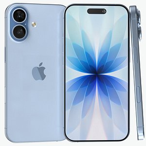 3D Apple iPhone 17 Blue model
