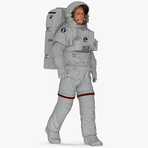 Astronaut Suit with Male Figure Rigged for Cinema 4D 3D model
