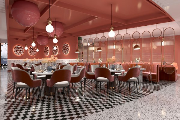 modelo 3d restaurant interior - TurboSquid 2032528