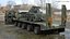 Heavy-Duty Military Truck with Demining Robot Cargo Military Green