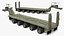 Heavy-Duty Military Truck with Demining Robot Cargo Military Green