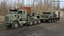 Heavy-Duty Military Truck with Demining Robot Cargo Military Green