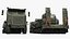 Heavy-Duty Military Truck with Demining Robot Cargo Military Green