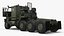 Heavy-Duty Military Truck with Demining Robot Cargo Military Green