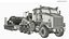 Heavy-Duty Military Truck with Demining Robot Cargo Military Green