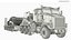 Heavy-Duty Military Truck with Demining Robot Cargo Military Green