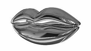 Lips Icon Silver PBR