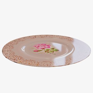 3D porcelain plate model