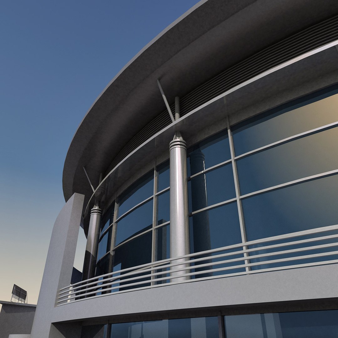 modern building 3d max