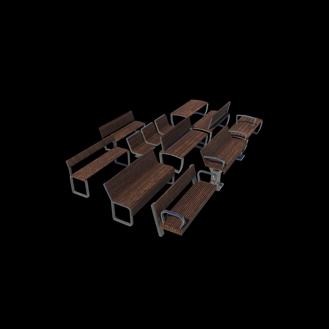 3D Outdoor Benchs 3D Model - TurboSquid 2348392