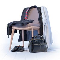 Business Leather Handbag Dr.Koffer + suit and shoes