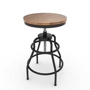 3D industrial mansard stool