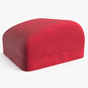 Ring Jewelry Case Velvet Closed Red