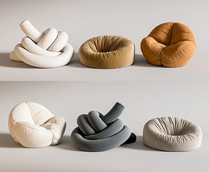 3D Lazy Sofa Beanbag Chair Tatami Sofa Fireplace Chair Sofa Armless Recliner Lounge Chair