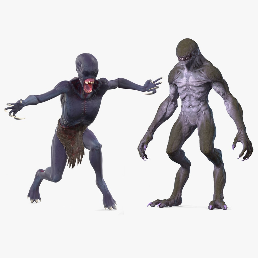 Monster Beasts Rigged Collection 3D model preview