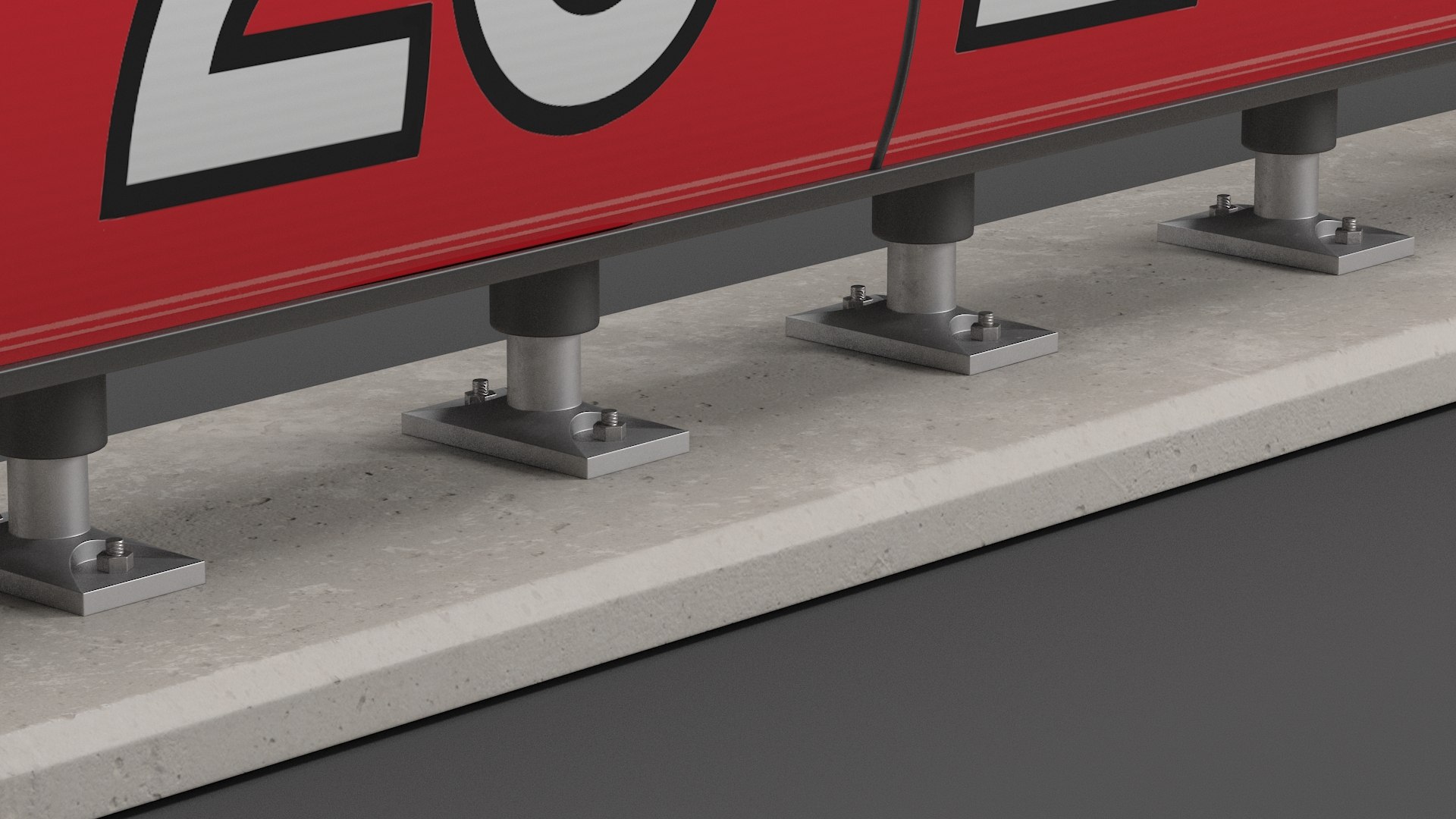 3D Airport Runway Marking Sign - TurboSquid 2058038