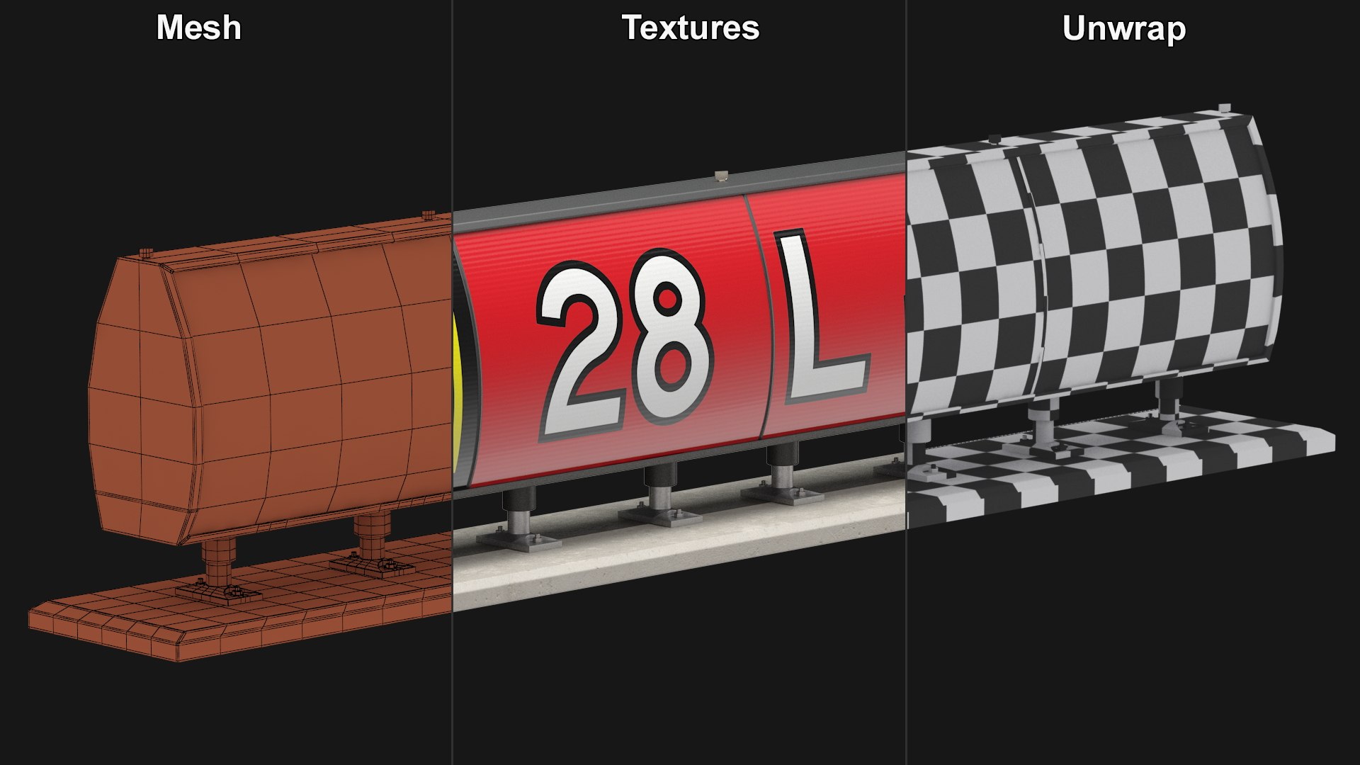 3D Airport Runway Marking Sign - TurboSquid 2058038