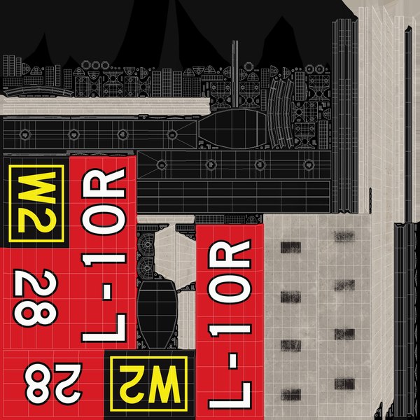 modelo 3d Airport Runway Marking Sign - TurboSquid 2058038