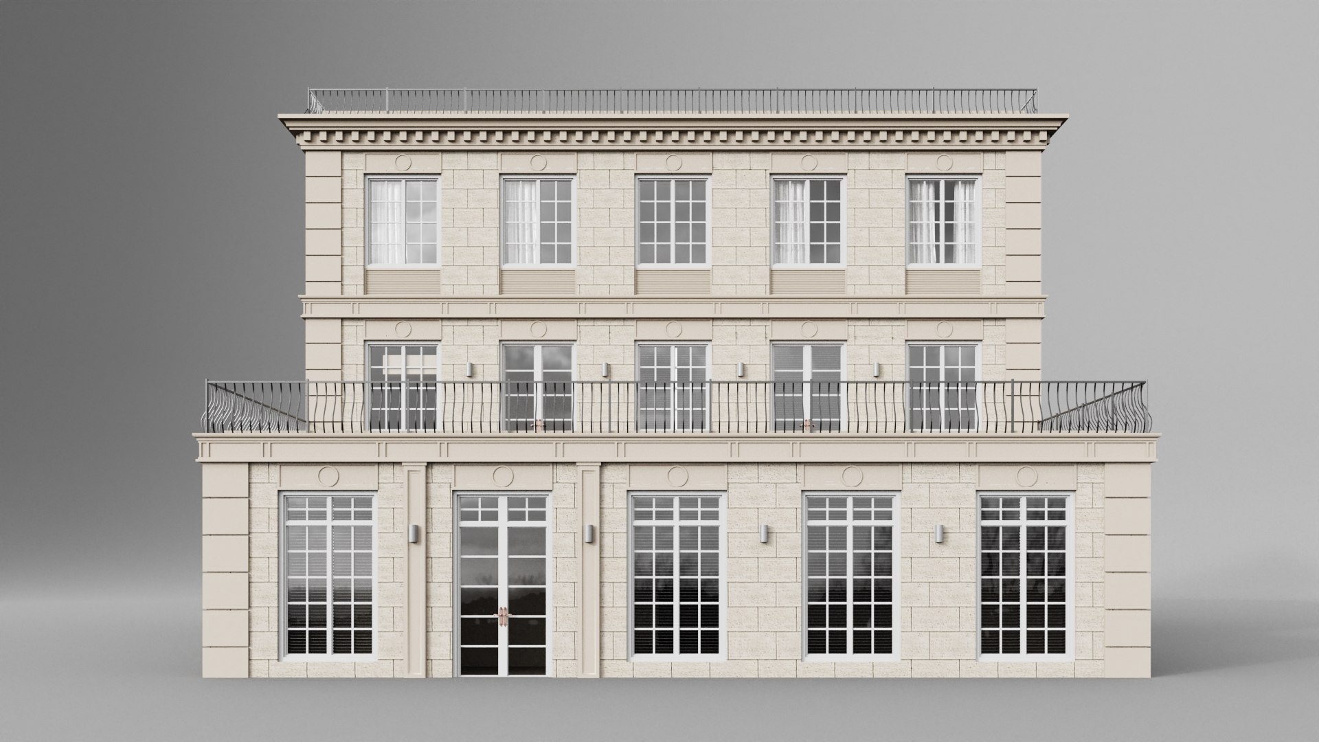 Classic Multiplex Building House Model - TurboSquid 1641656