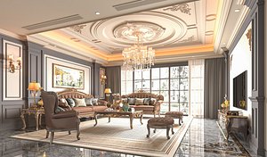 Modern living room model