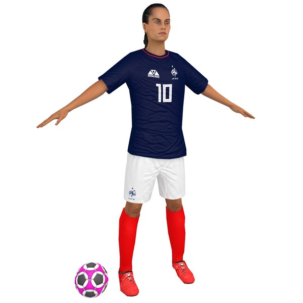 3D model female soccer player