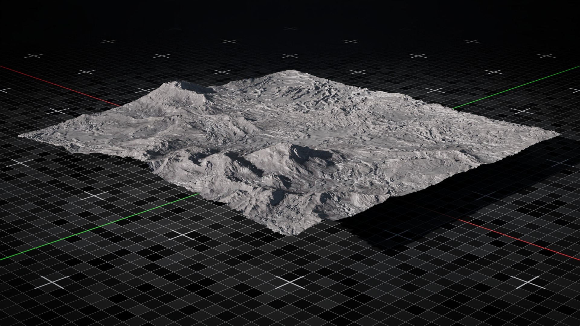 3D Volcano Terrain Flat Version 8 - TurboSquid 2192164