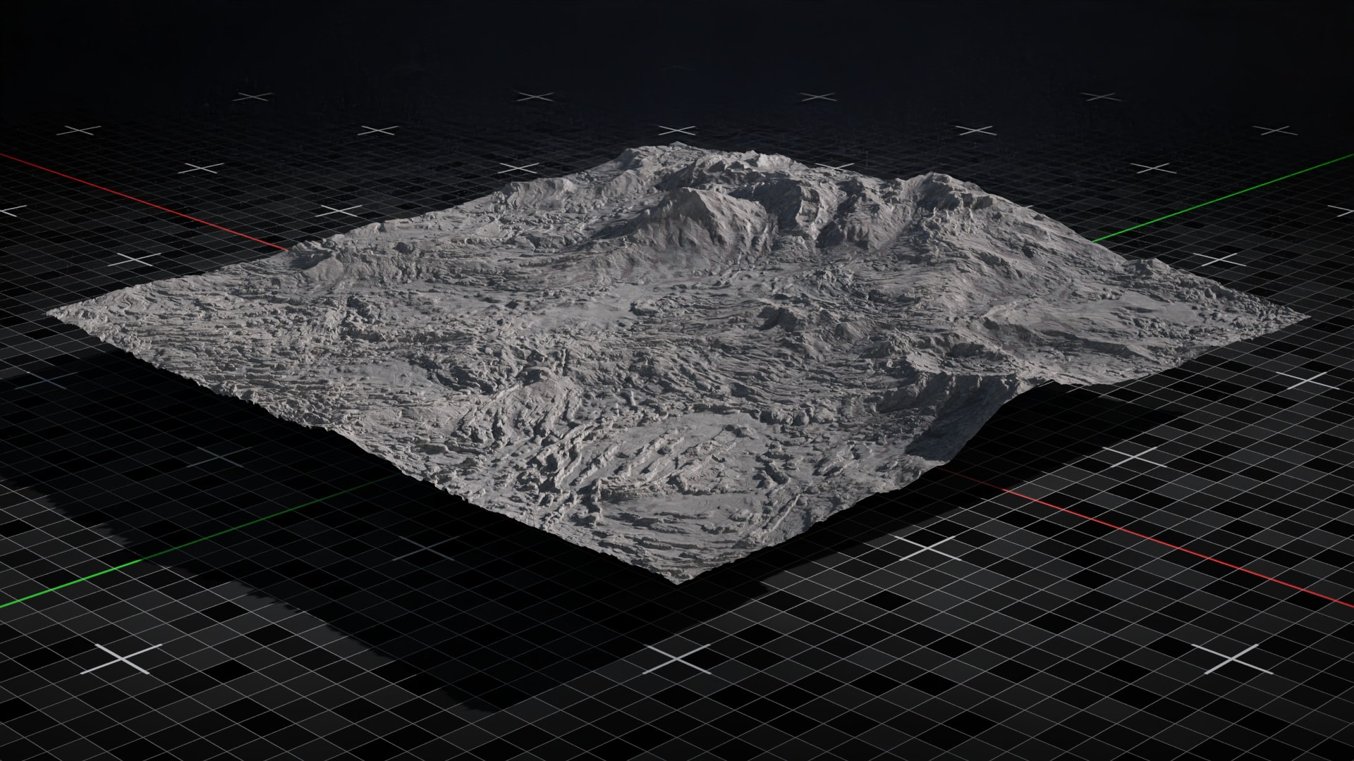 3D Volcano Terrain Flat Version 8 - TurboSquid 2192164