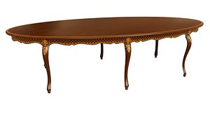 3D model classic table inlaid veneer
