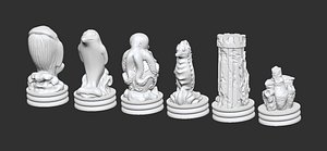 3D chess set