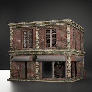 OLD ABANDONED POST APOCALYPSE BUILDING SURVIVAL 09 3D model