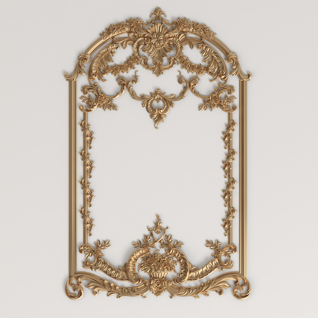 3D Frame Rococo Style Model - TurboSquid 1700434