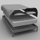 simple bed 3d model