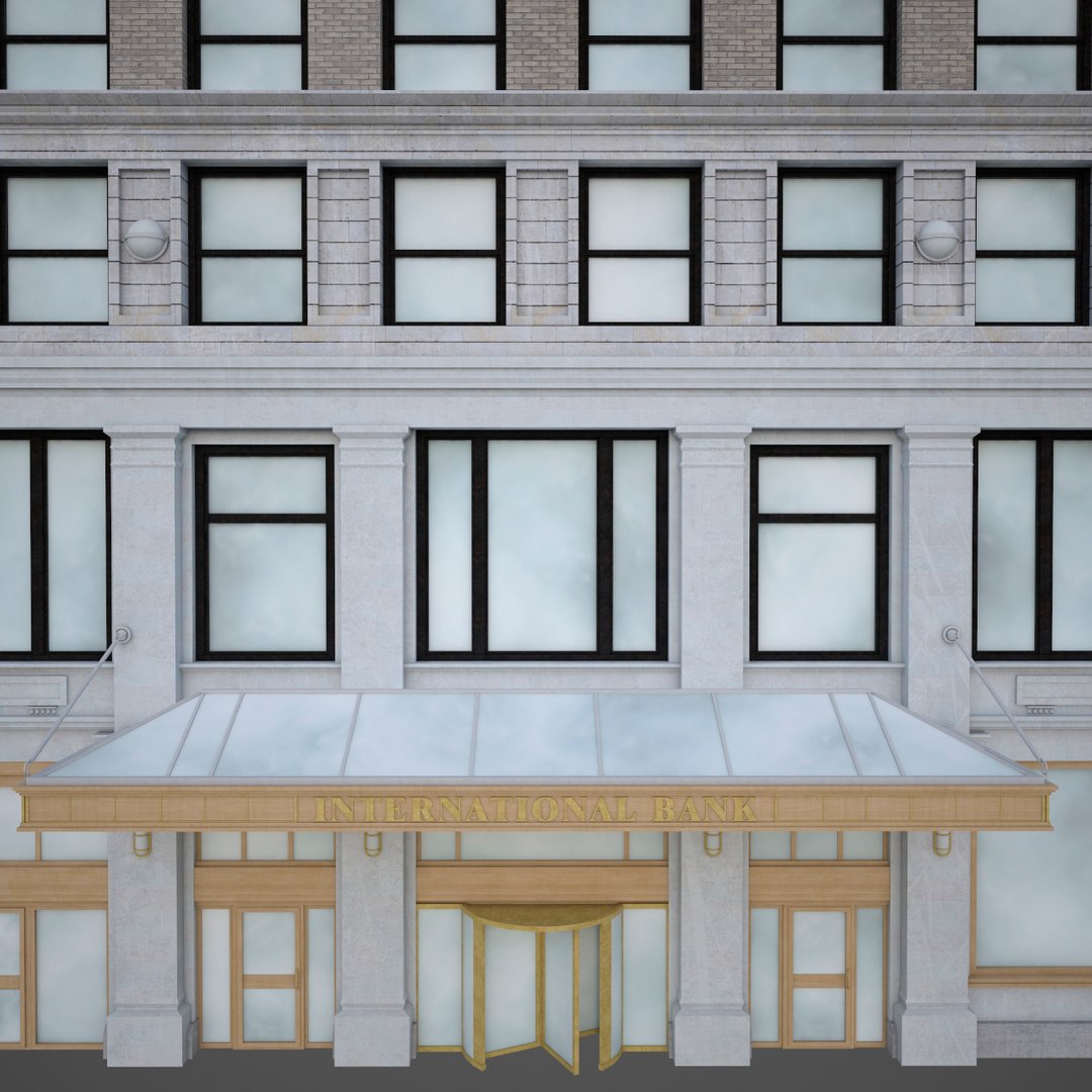 Realistic Bank Building 3D Model - TurboSquid 1225023