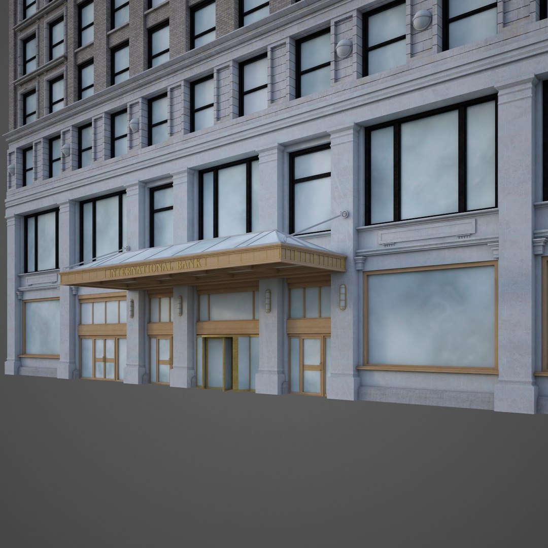 Realistic Bank Building 3D Model - TurboSquid 1225023