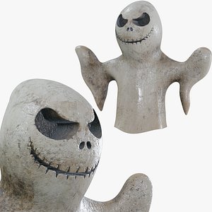 Halloween ghost and pumpkin