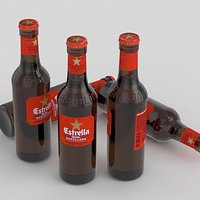 Beer Bottle Estrella Damm Barcelona 330ml