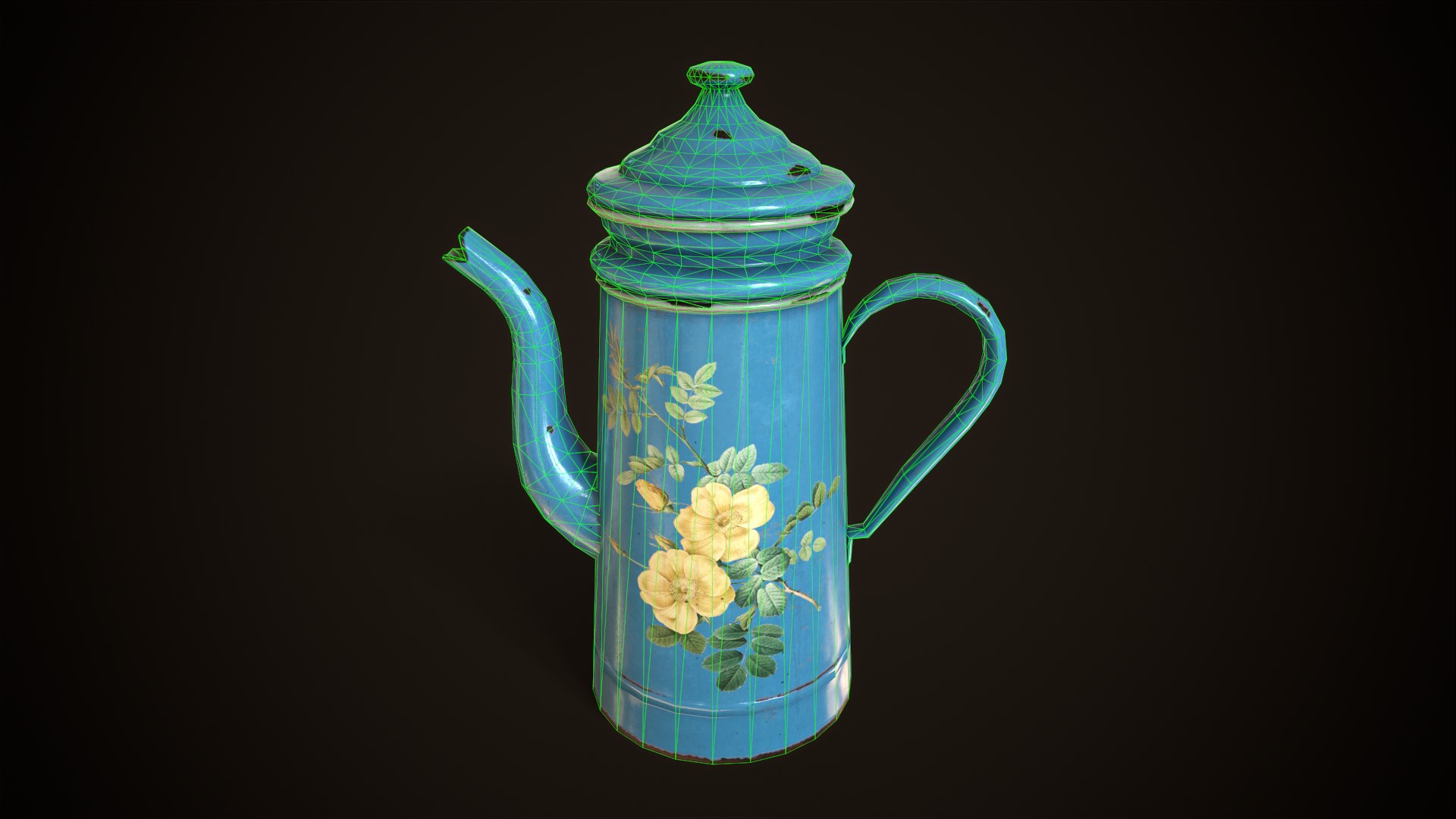 Old classic coffee kettle model TurboSquid 2053219