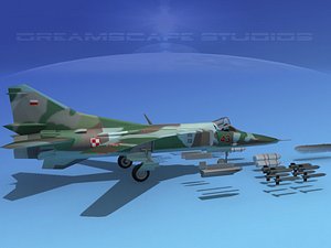 3d mig-27 weapons aircraft model