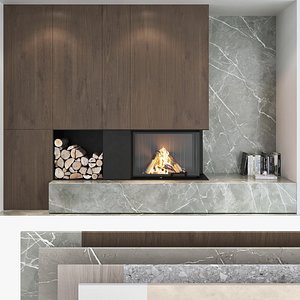 Fireplace and Firewood set 04