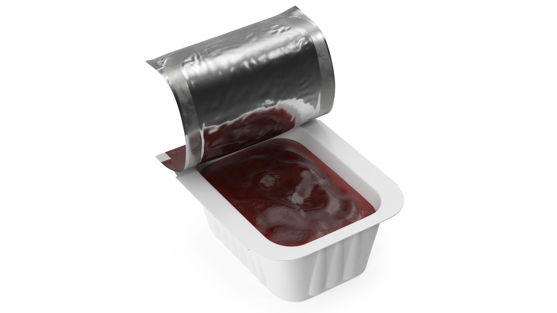 BBQ Sauce Serve Pot Opened 3D model preview