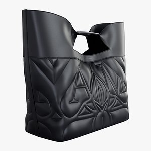 Alexander McQueen Seal logo embroidered tote bag 3D model