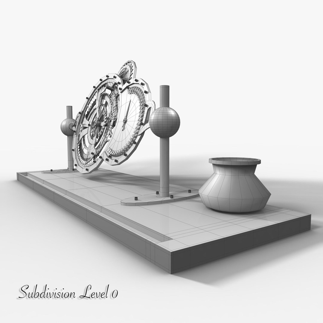 3d model table clock