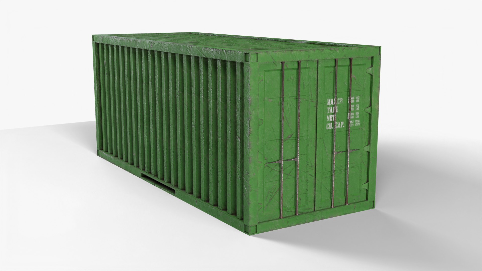 Outland Models Frachtcontainer Grün – 2 Stück, Z-Skala 1:220, Maße 56x12x12 Mm, 3D-gedruckt Aus PLA-Kunststoff